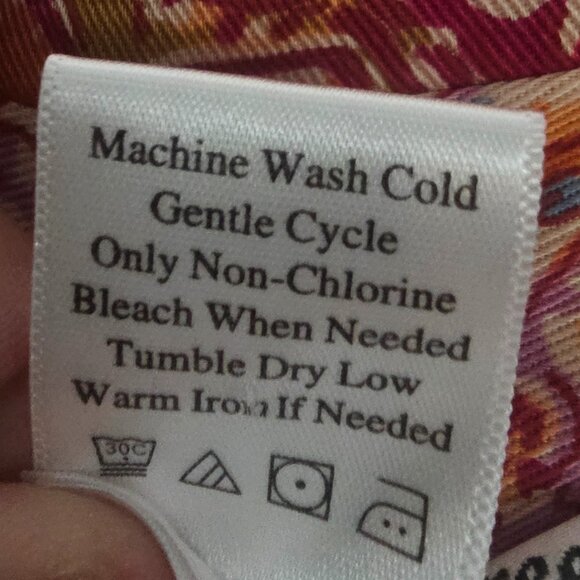 Coldwater Creek Jacket Orange Pink Paisley Boho Casual Cotton 1X - Picture 7 of 8